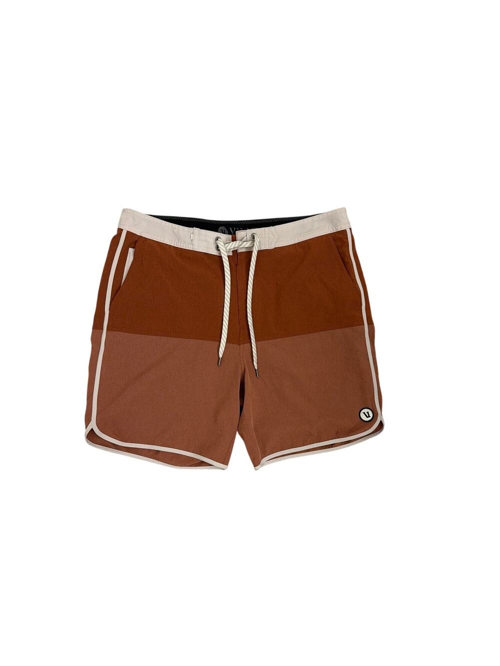 Vuori Cruise Boardshorts Orange Drawstring Swim Trunks Men's 34